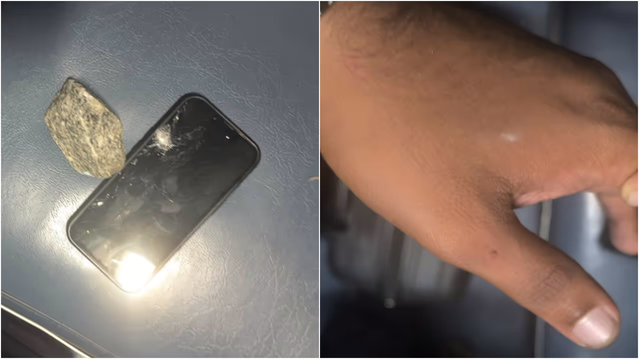 Passenger injured in stone pelting at train Passenger injured in stone pelting at train