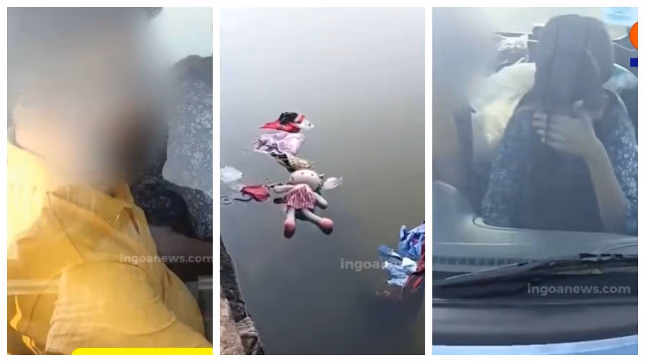 Tourists throw garbage into the lake