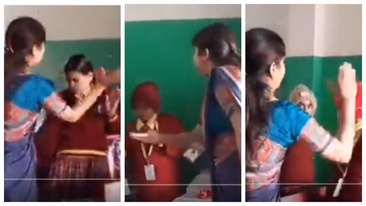 Teacher slaps students in UP Teacher slaps students in UP