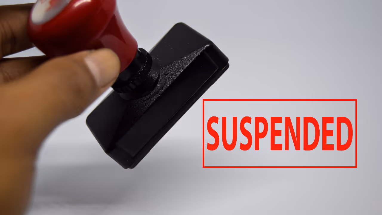 suspended suspended
