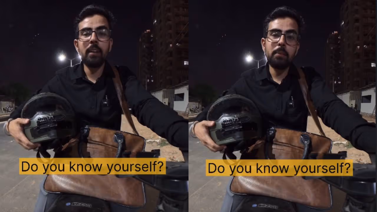man balances 9 to 5 job, bike taxi , phd viral video man balances 9 to 5 job, bike taxi , phd viral video