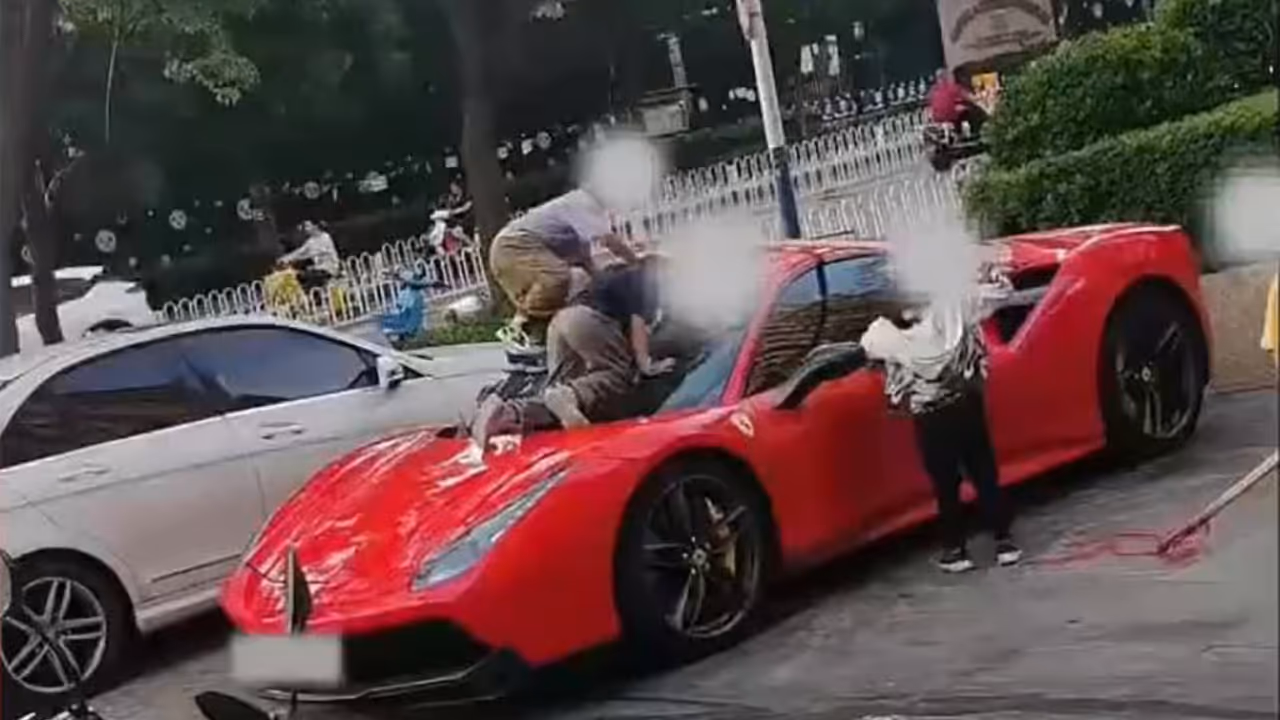 kids vandalize ferrari kids vandalize ferrari