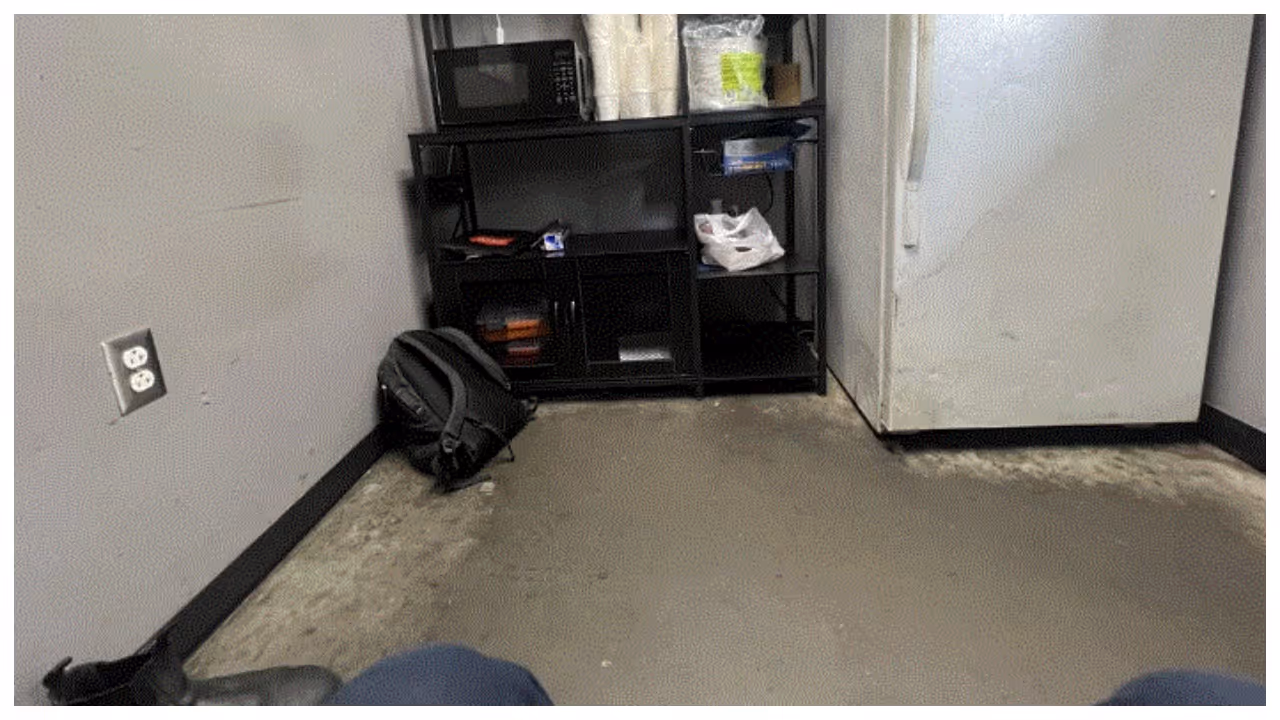 Manager removed the chair in the restroom. Manager removed the chair in the restroom.