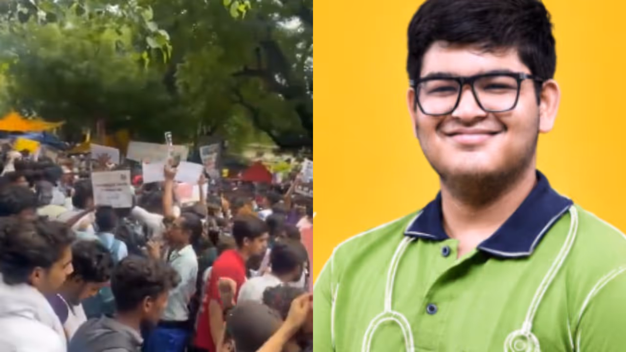 neet topper panshul bansal cjp protest neet topper panshul bansal cjp protest