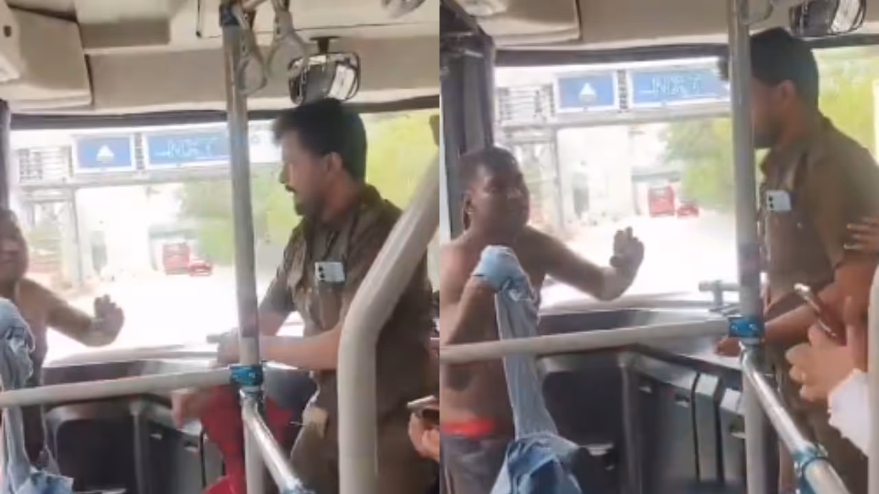 driver thrashes man for misbehaving with woman driver thrashes man for misbehaving with woman