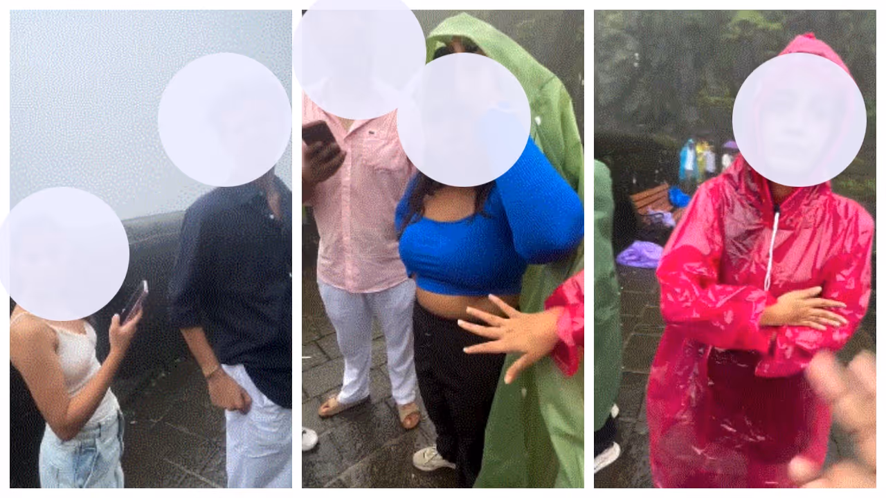 Locals question tourists at Maharashtra's Lohagad Fort Locals question tourists at Maharashtra's Lohagad Fort