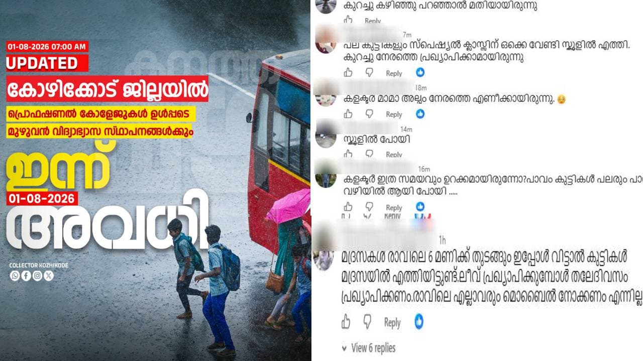 kerala rain holiday today kerala rain holiday today