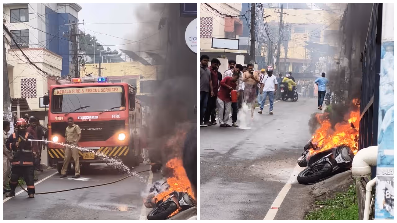 Thiruvananthapuram Scooter Fire Thiruvananthapuram Scooter Fire