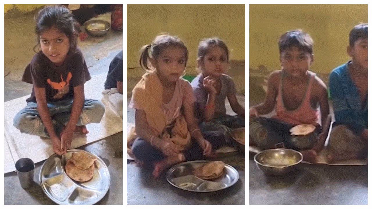 Anganwadi served only salt and puri to children Anganwadi served only salt and puri to children