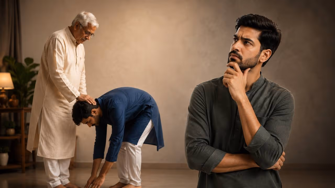 Touching elders feet Touching elders feet