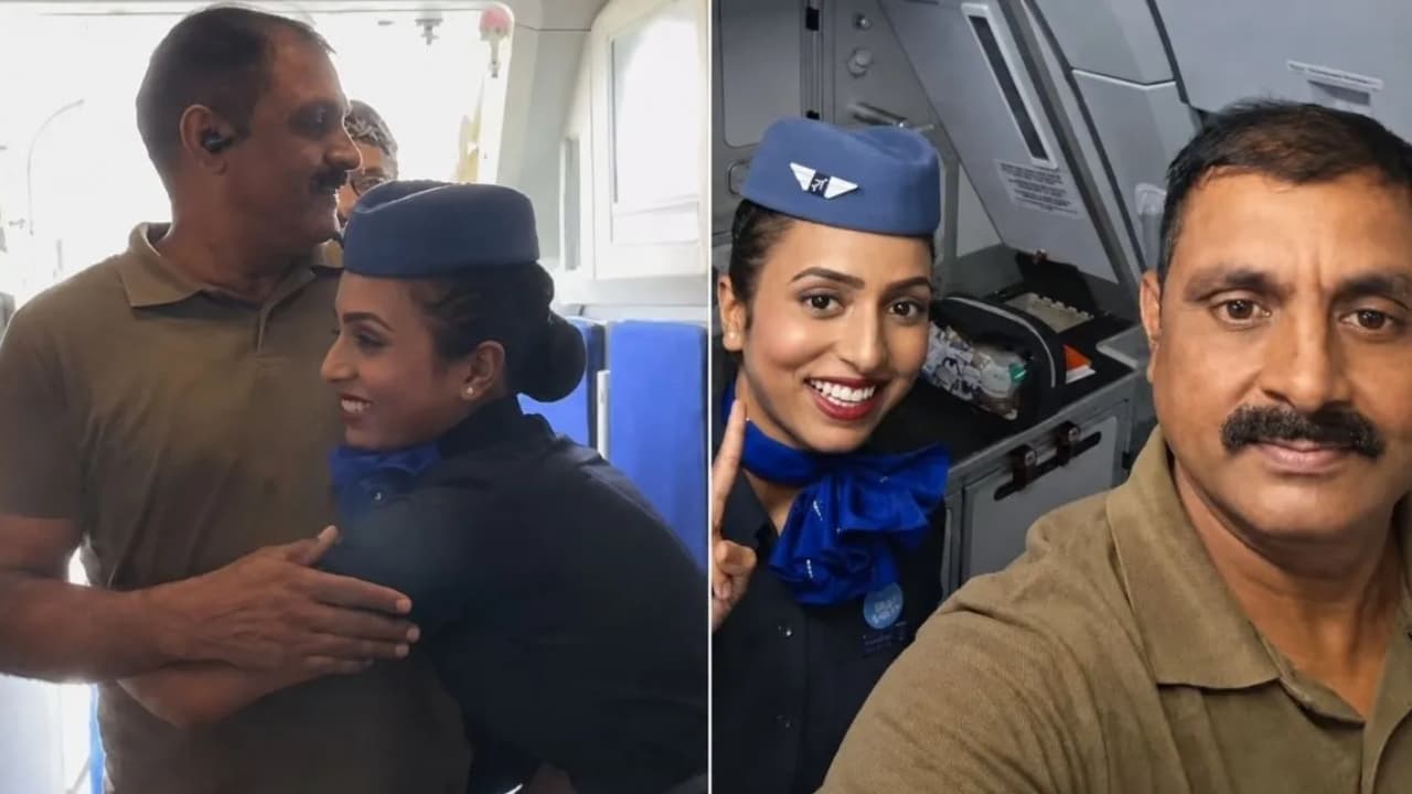 IndiGo flight unaware daughter is cabin crew IndiGo flight unaware daughter is cabin crew