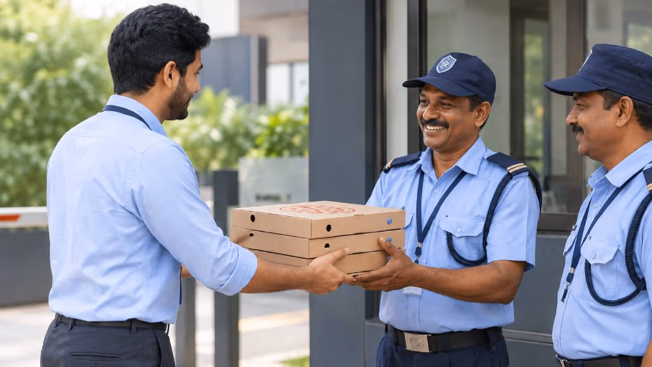 man uses his food allowance to feed security guards man uses his food allowance to feed security guards