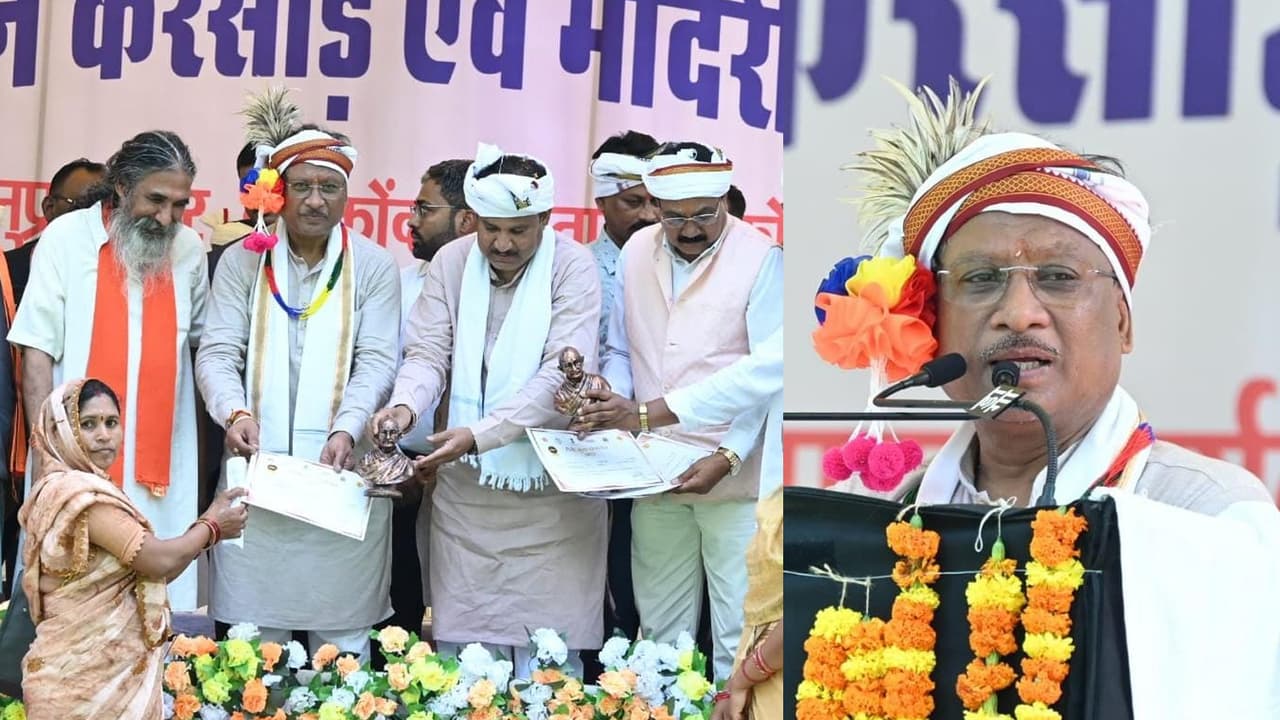 Vishnu Deo Sai at budhalpen karsad and mandri mahotsav in Kanker Vishnu Deo Sai at budhalpen karsad and mandri mahotsav in Kanker