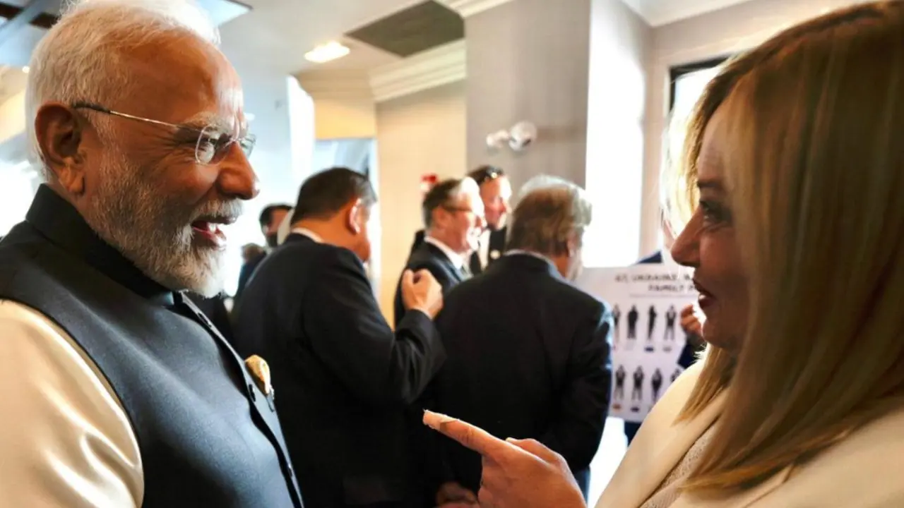 PM Modi Giorgia Meloni Meeting PM Modi Giorgia Meloni Meeting