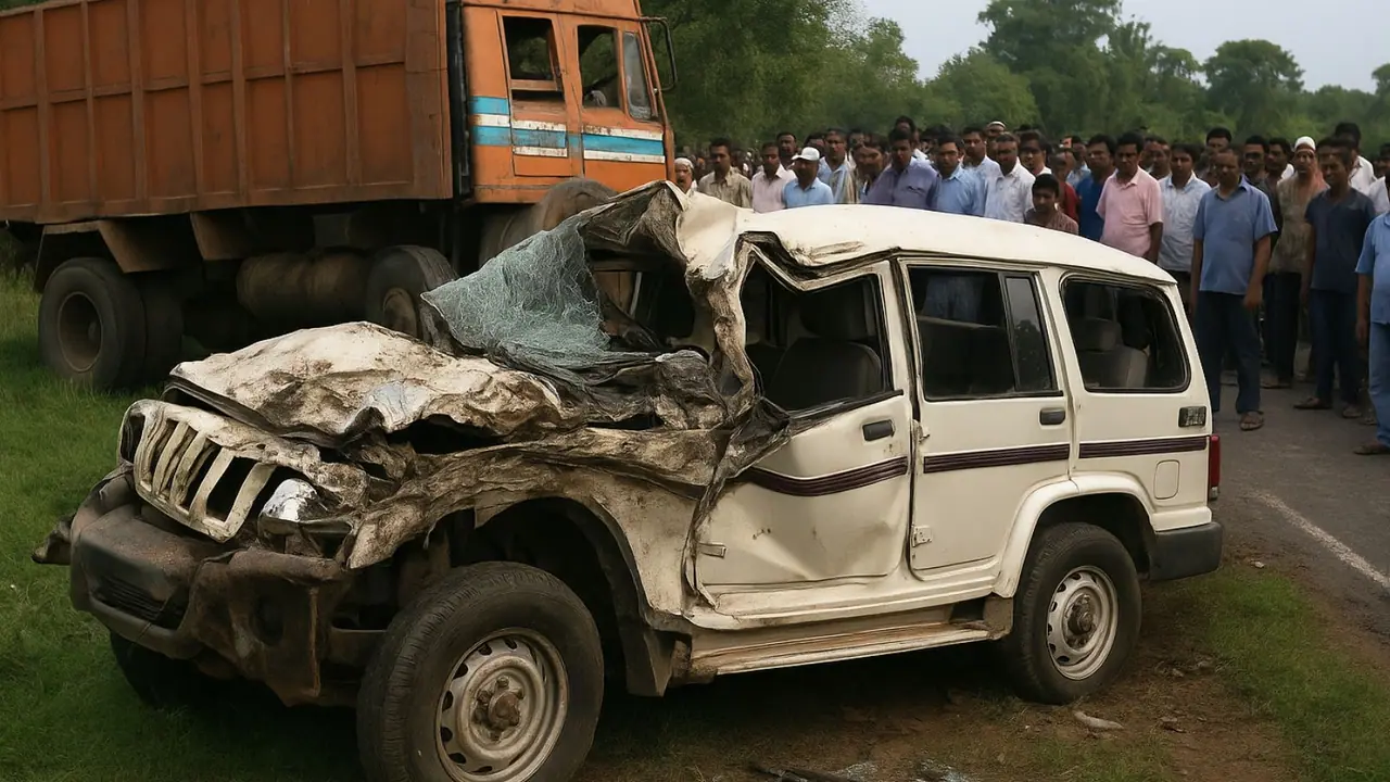 सड़क हादसे में गई 9 लोगों की जान सड़क हादसे में गई 9 लोगों की जान