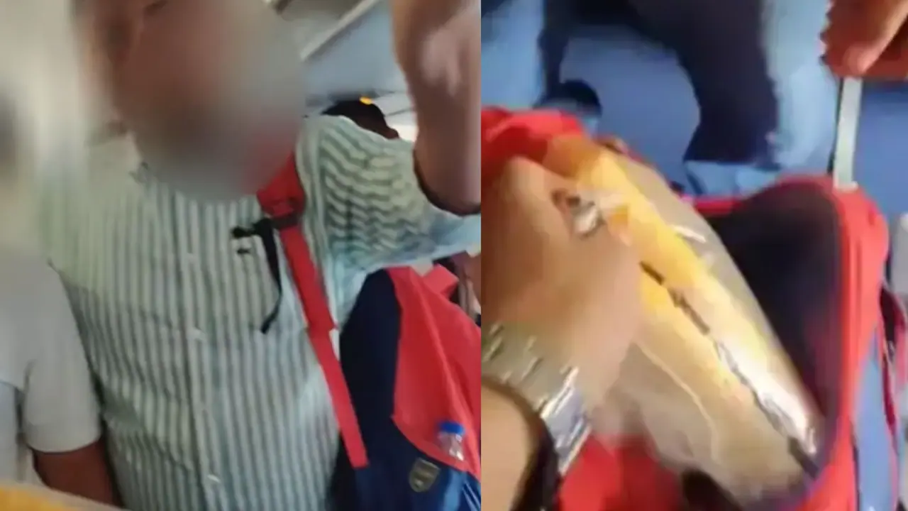 शख्स ने फ्लाइट से चुराई ये चीज शख्स ने फ्लाइट से चुराई ये चीज