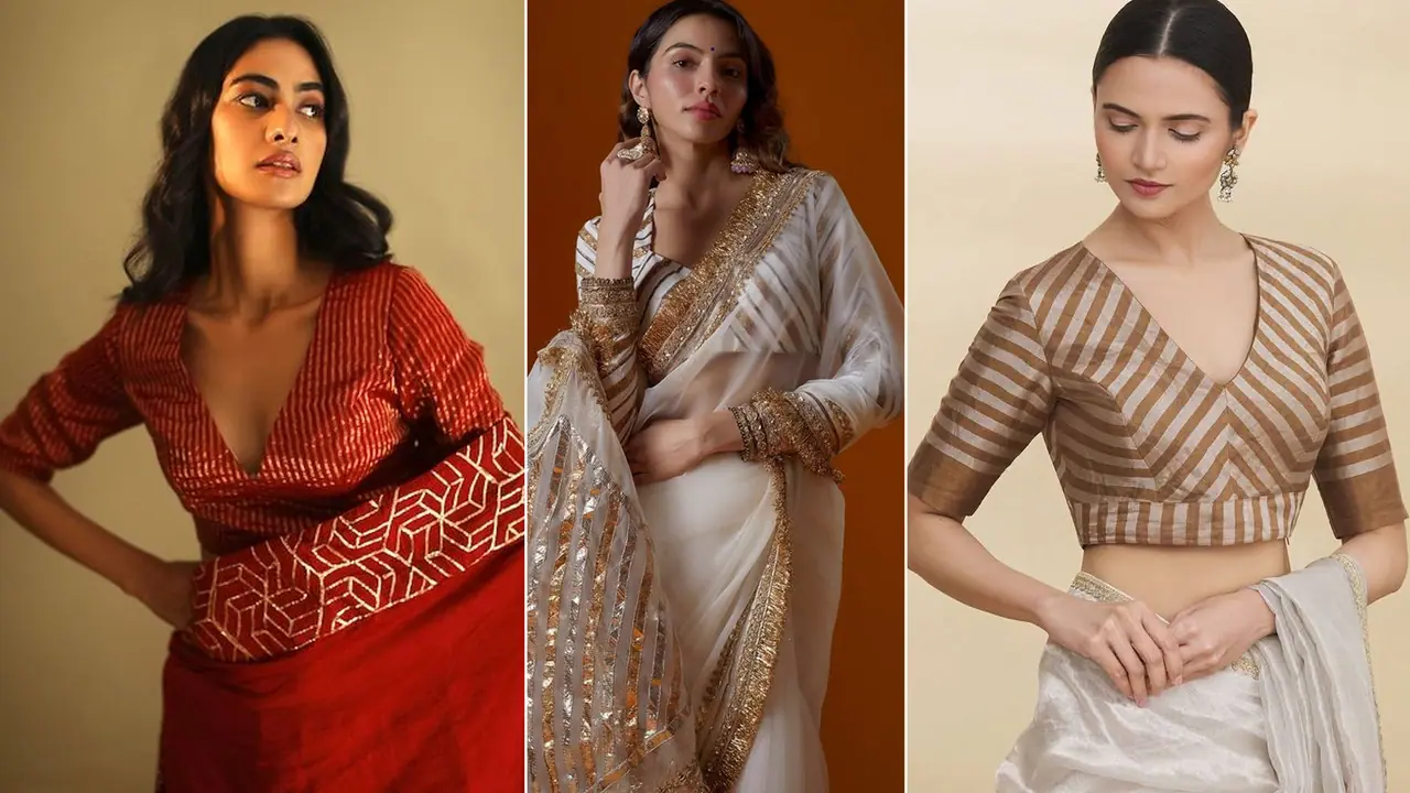 Designer Fancy Leheriya Blouse Best for New Latest Saree Collection