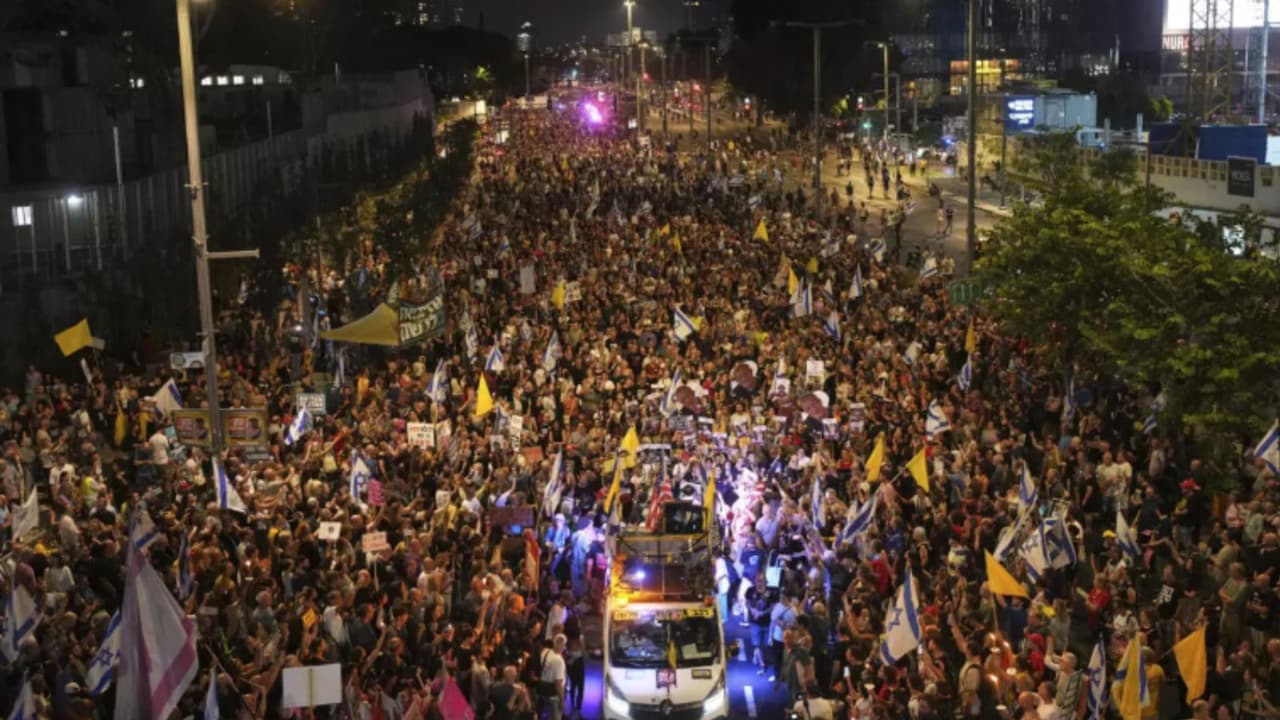 नेतन्याहू की योजना के खिलाफ इसराइल में प्रदर्शन नेतन्याहू की योजना के खिलाफ इसराइल में प्रदर्शन