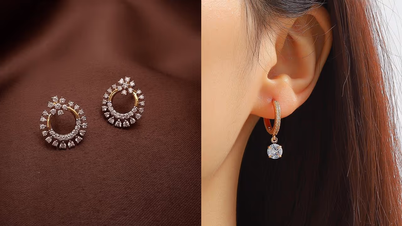American Diamond Earrings Design 1