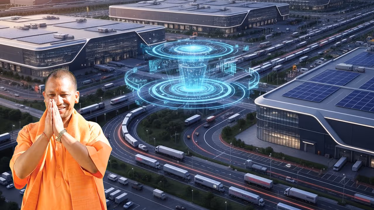 yogi government UP global supply chain hub jewar airport Dadri logistics park
