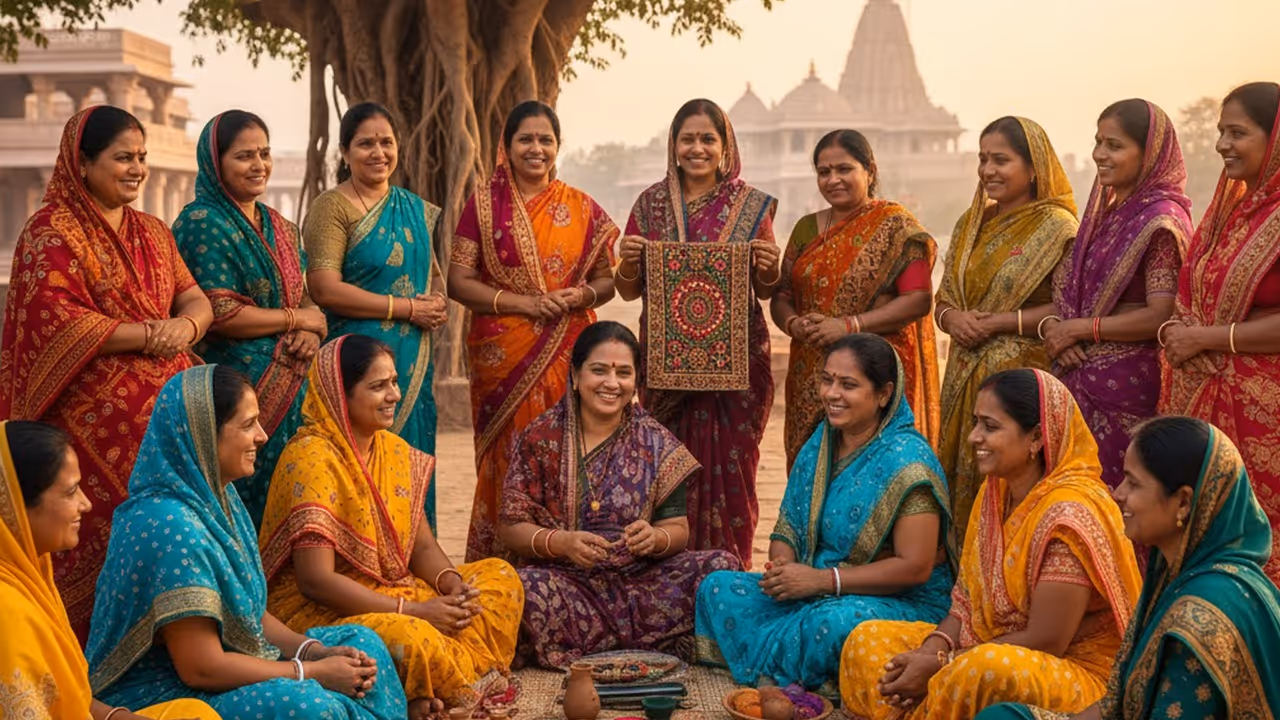 ayodhya women self help groups development empowerment ram mandir dhwajarohan