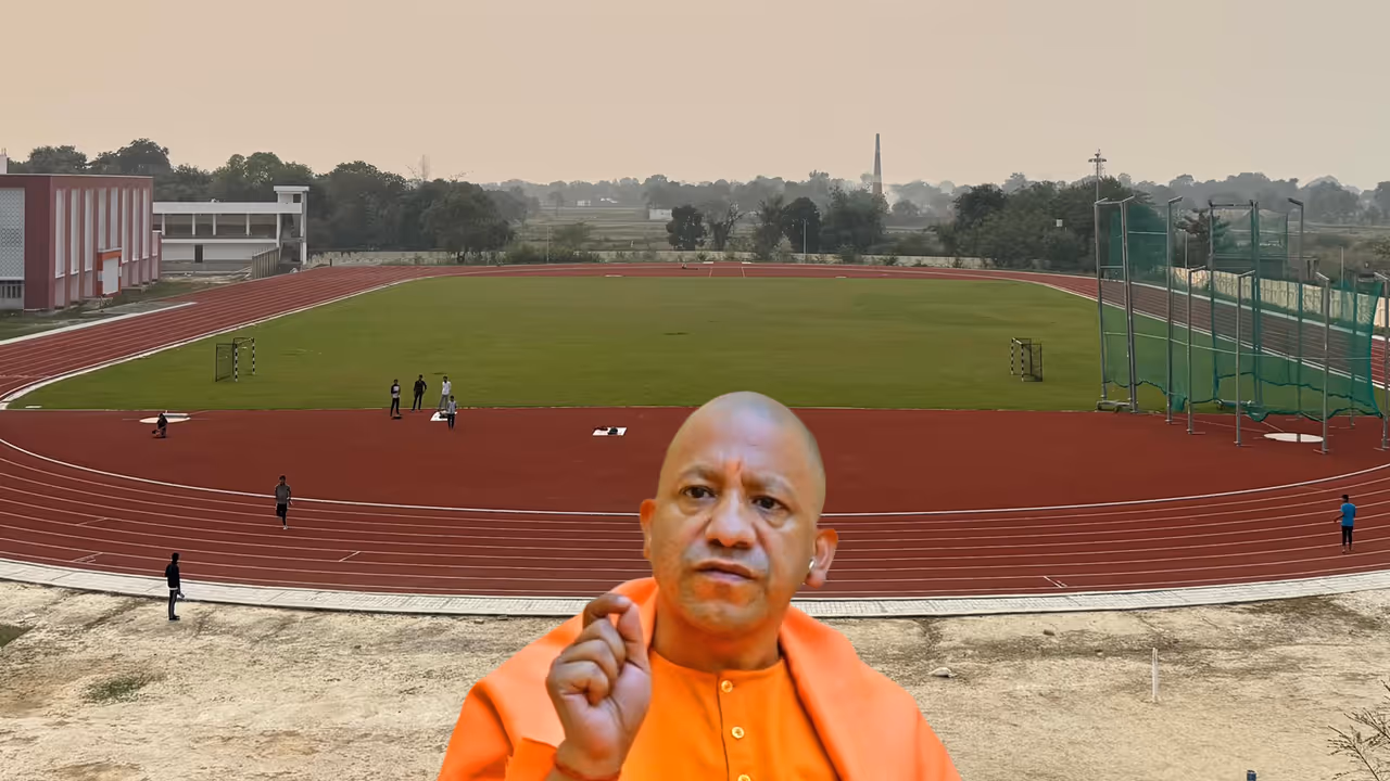Jaunpur international synthetic running track Yogi Adityanath inauguration