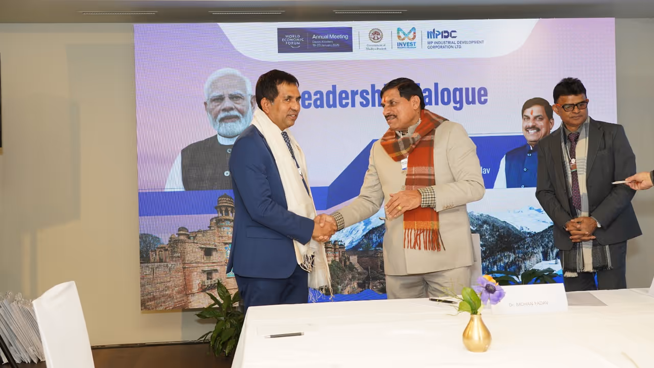 WEF 2026 Davos MP CM Mohan Yadav maldives meeting WEF 2026 Davos MP CM Mohan Yadav maldives meeting