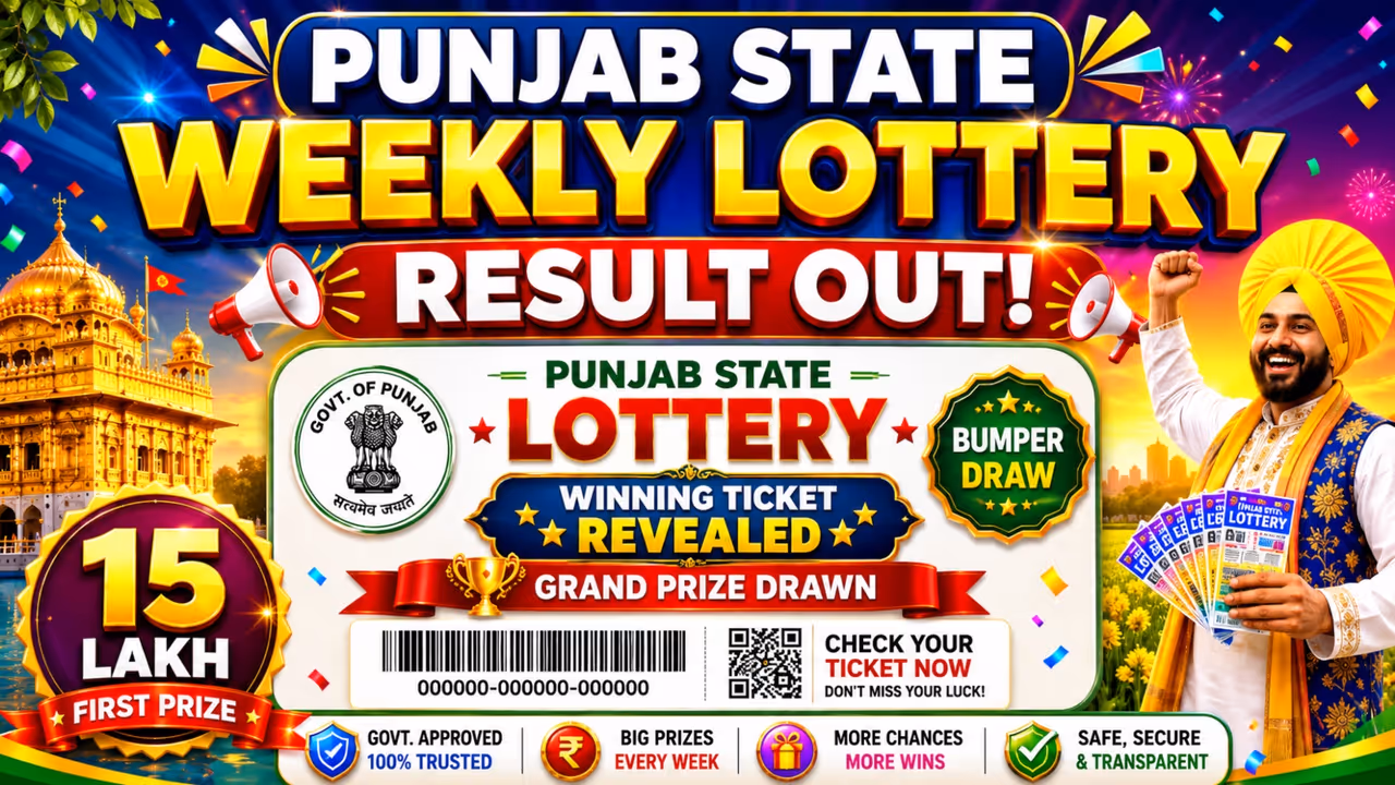 Punjab Weekly Lottery Result Today 11 June 2026 Punjab Weekly Lottery Result Today 11 June 2026