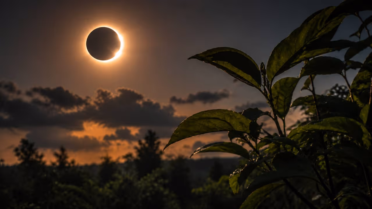 Plants During Solar Eclipse Plants During Solar Eclipse