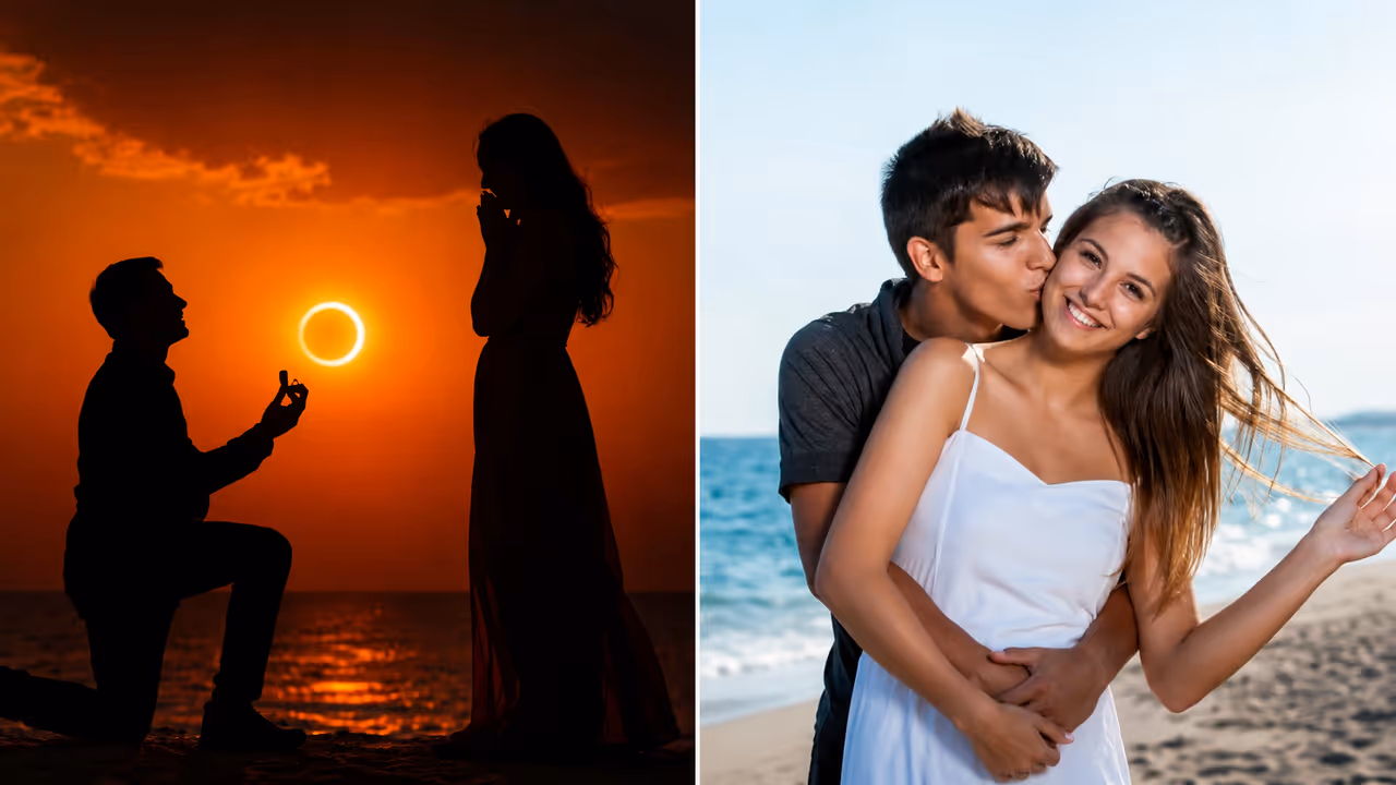 Couple gets engaged during total solar eclipse in Spain's Mallorca Couple gets engaged during total solar eclipse in Spain's Mallorca