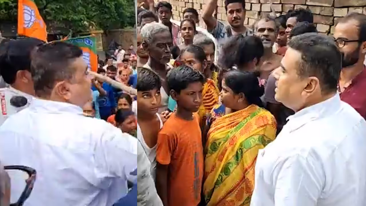 Post poll violence in Amta Suvendu Adhikari sided with affected BJP workers and targeted police and mamata banerjee Post poll violence in Amta Suvendu Adhikari sided with affected BJP workers and targeted police and mamata banerjee