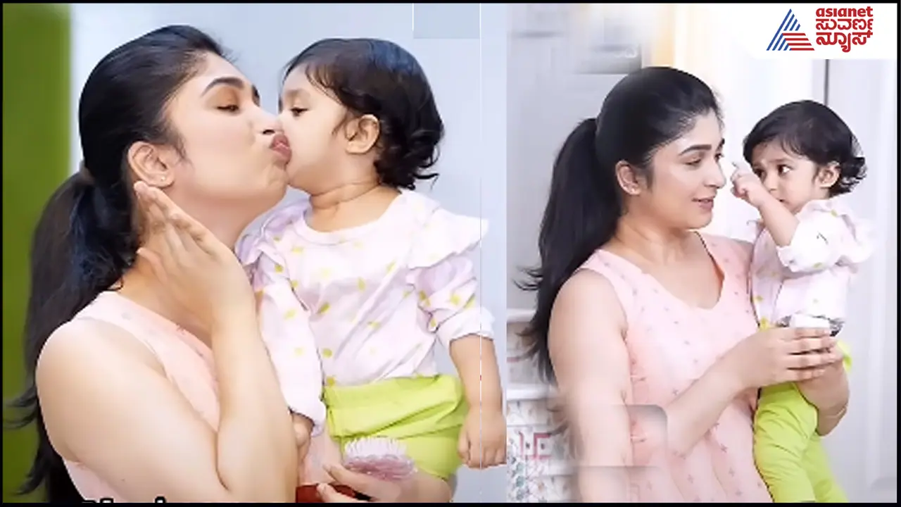 Aditi Prabhudeva with daughter