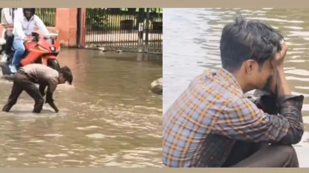 youth loses phone puddle jaipur