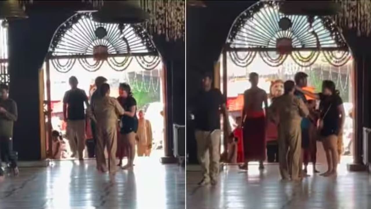 Denied Entry For Wearing Shorts, Woman Clashes With Priest Denied Entry For Wearing Shorts, Woman Clashes With Priest