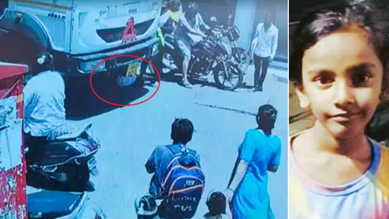 Dumper crushes 8 year old schoolgirl Vidya Bansode in Mumbai Dumper crushes 8 year old schoolgirl Vidya Bansode in Mumbai