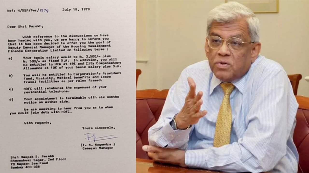 Deepak Parekh offer letter Deepak Parekh offer letter