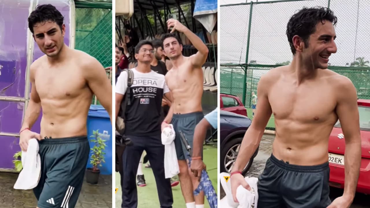 Ibrahim Ali Khan Shirtless Flaunts Six Pack Abs Ibrahim Ali Khan Shirtless Flaunts Six Pack Abs