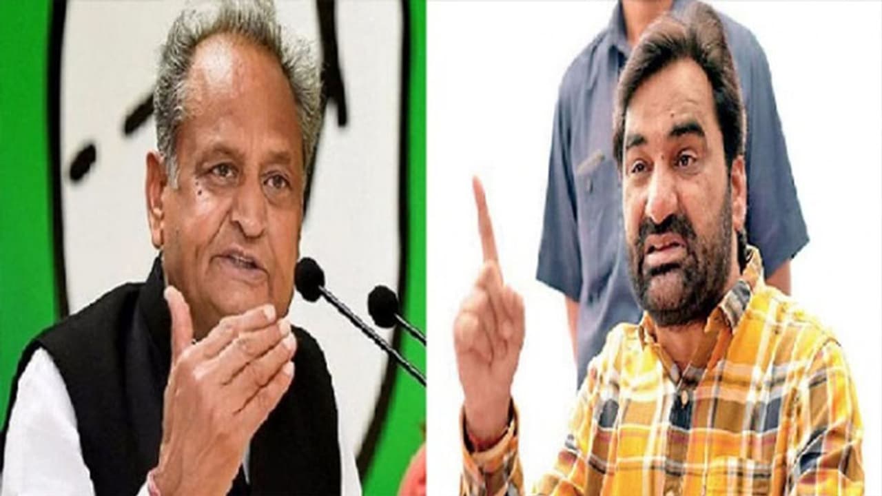 Ashok Gehlot and Hanuman Beniwal Ashok Gehlot and Hanuman Beniwal