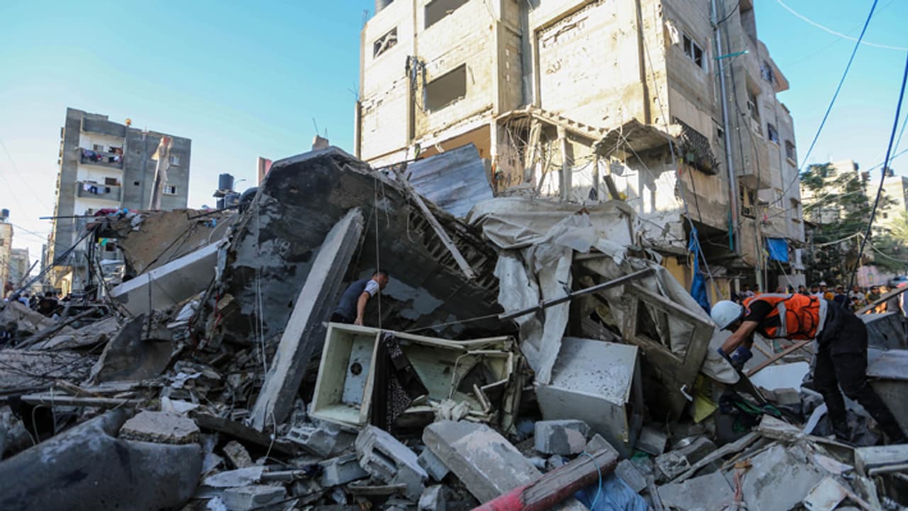 Gaza images before and after