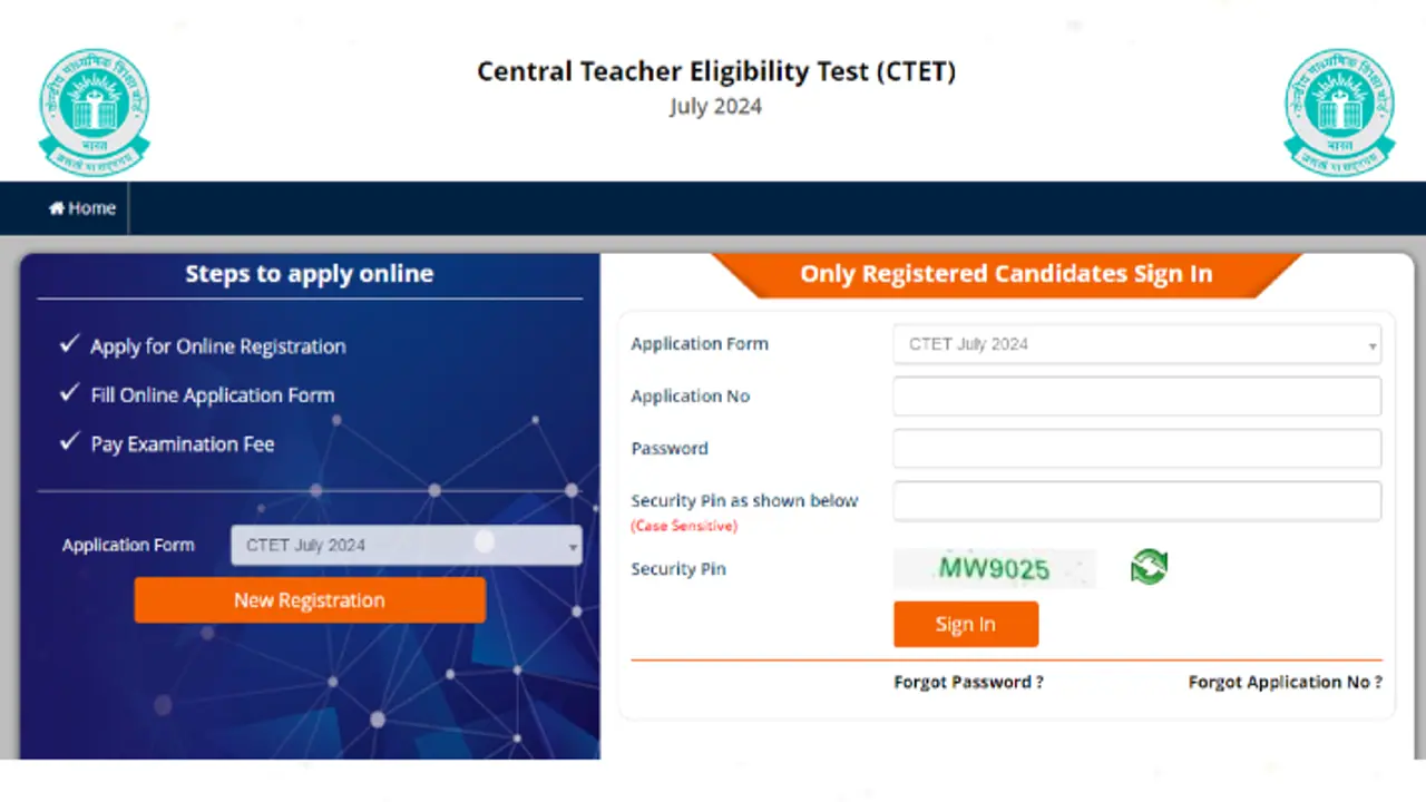 CTET 2024 registration direct link CTET 2024 registration direct link