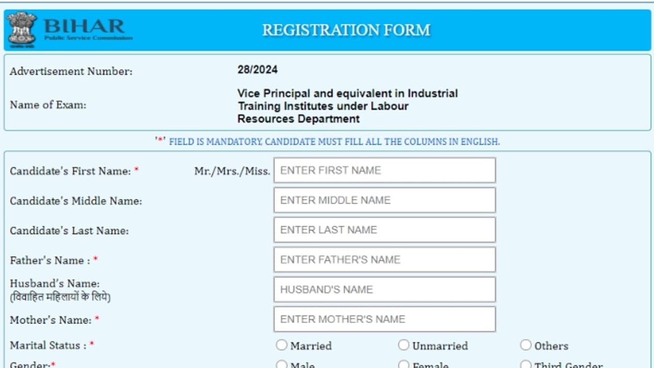 BPSC Vice Principal Recruitment 2024 BPSC Vice Principal Recruitment 2024