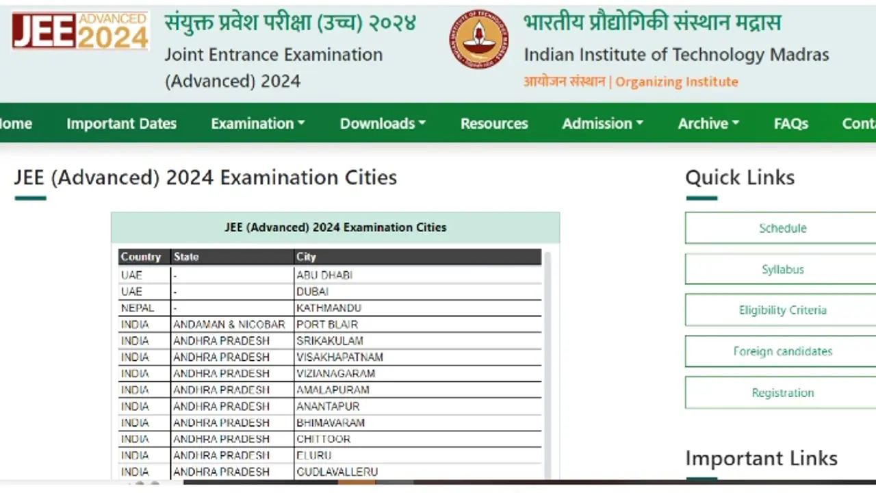 JEE Advanced 2024 JEE Advanced 2024