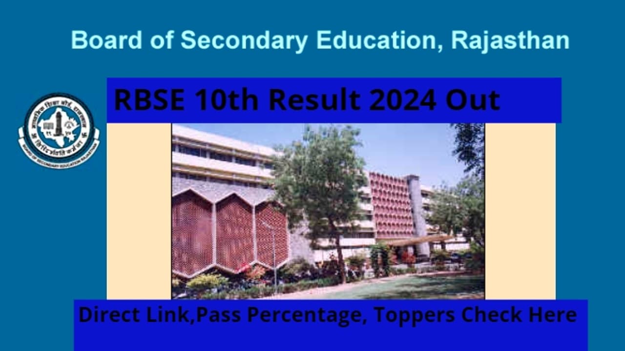 RBSE 10th Result 2024 declared RBSE 10th Result 2024 declared