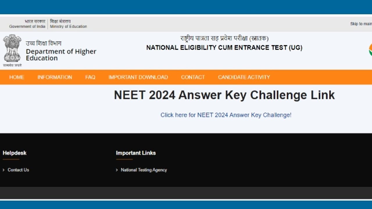 NEET answer key 2024 NEET answer key 2024
