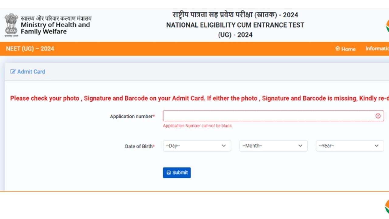 NEET UG 2024 re exam admit card out NEET UG 2024 re exam admit card out