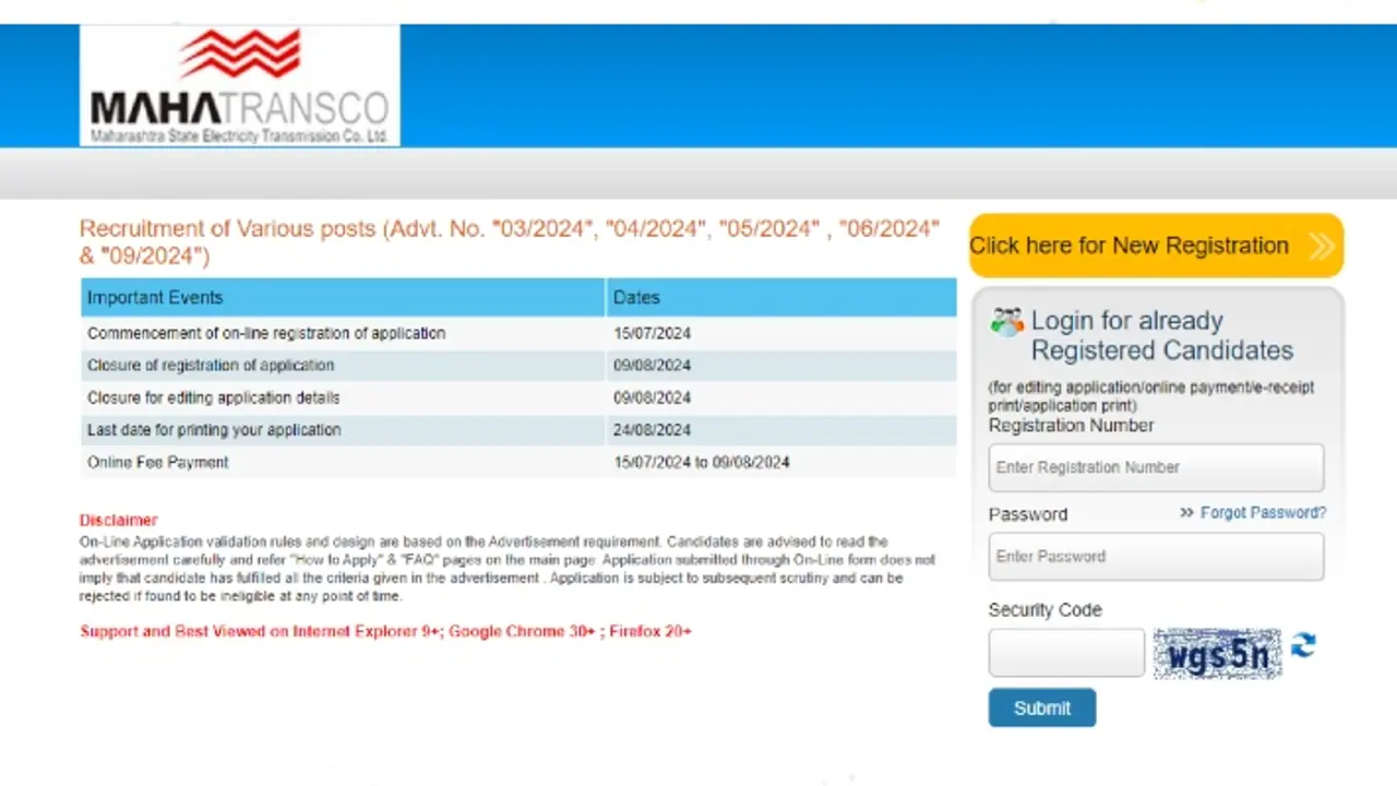 MahaTransco recruitment 2024 Direct link MahaTransco recruitment 2024 Direct link