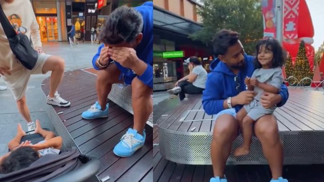bgt 2024 rishabh pant spotted with a little girl in Adelaide watch full viral video bgt 2024 rishabh pant spotted with a little girl in Adelaide watch full viral video