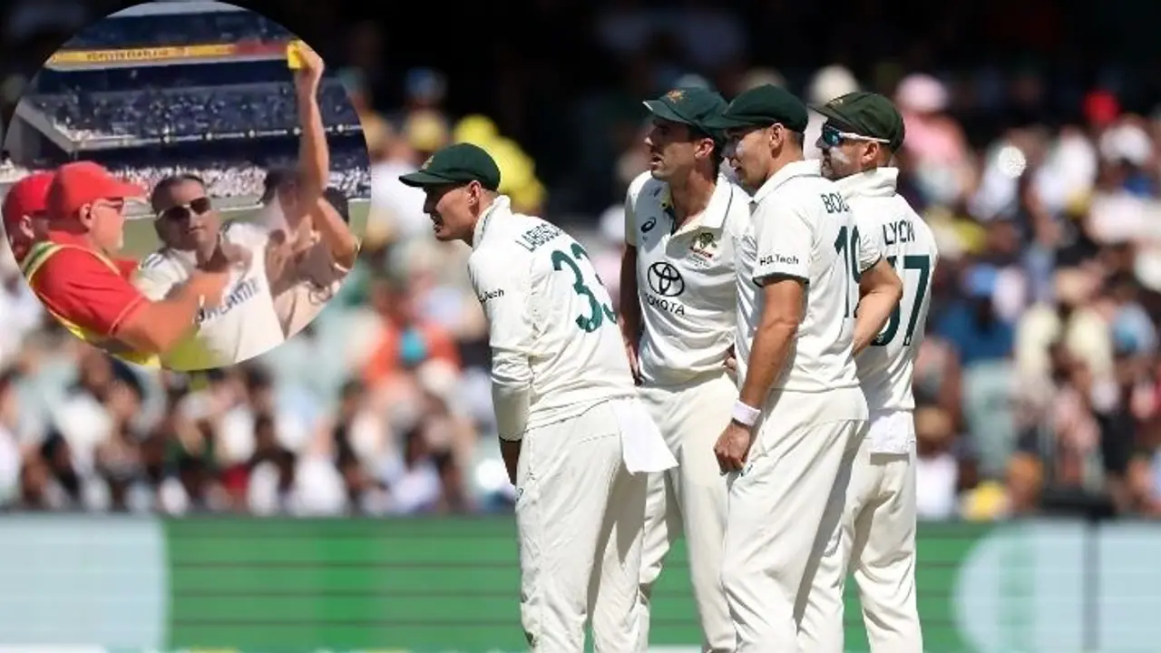  ind vs aus 2024 adelaide test indian fans wave sandpaper during match watch viral video