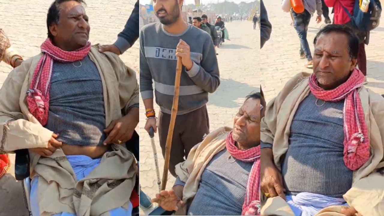 gori shankar jha polio patient first time ganga snana kumbh mela