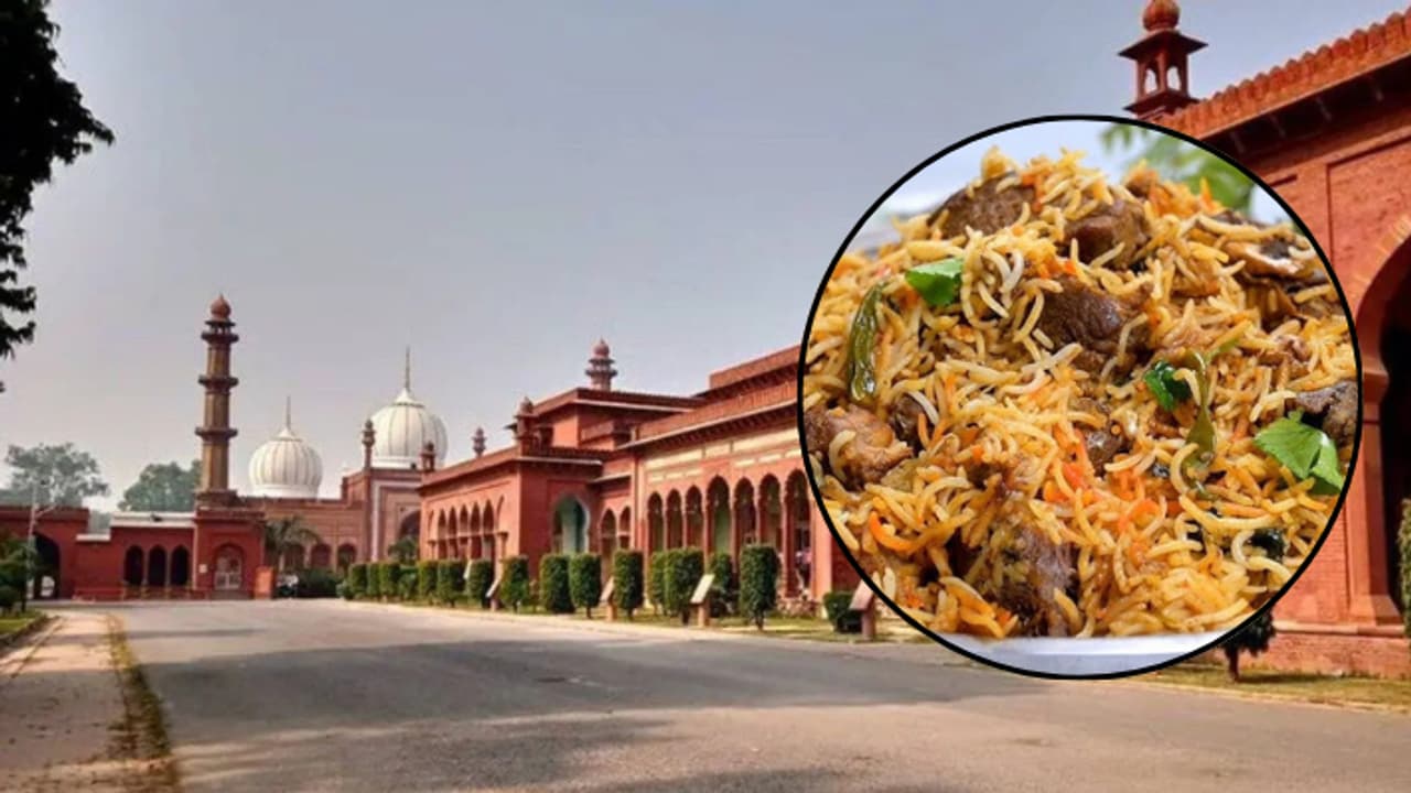 aligarh muslim university beef biryani notice controversy hindu organizations protest aligarh muslim university beef biryani notice controversy hindu organizations protest